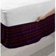 thumbnail image 2 of Checkered Bed Skirt, Vibrant Colored Old Fashion Pattern Folkloric British Culture Inspired, Elastic Bedskirt Dust Ruffle Wrap Around for Bedding Decor, 4 Sizes, Royal Blue Red Black, by Ambesonne, 2 of 2