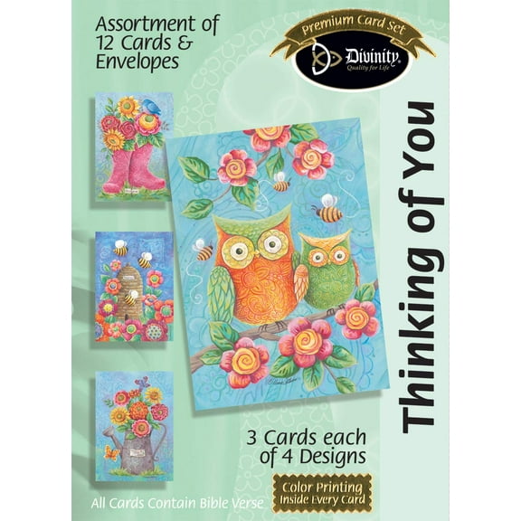 Card-Boxed-Thinking Of You-Owl (Box Of 12)