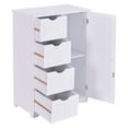 thumbnail image 2 of Patiojoy Armoire de Rangement Autoportante en Bois à 4 Tiroirs et 2 Tablettes Blanche, 2 of 9