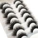 thumbnail image 5 of Pestañas postizas Pooplunch estilo ojo de gato, efecto wispy, de visón sintético, 7 pares, 5 of 7