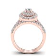thumbnail image 3 of 1Ct TDW Diamond 14k Rose Gold Oval Shape Halo Bridal Set, 3 of 4