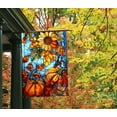 thumbnail image 2 of Fall Pumpkin House Flag for Outside 28x40 Inch Double Sided, Autumn Yard Flag Stained Glass Thanksgiving Garden Flag for Outside Farmhouse Holiday Decorations, 2 of 6