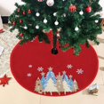 thumbnail image 1 of Outoloxit Christmas Tree Skirt with Snowflake Pattern, 48.4 Inch Diameter for Standard Artificial and Real Trees, Drawstring Closure, Festive Decoration and Protective Floor Mat, 1 of 8