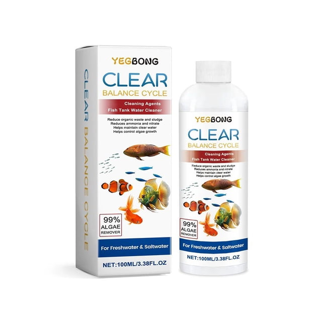100ml Fish Tank Water Powerful Cleaner Fish Tank Water Clarifying Agent UK
