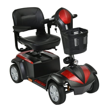 Drive Medical Ventura Power Mobility Scooter, 4 Wheel, 18" Folding Seat