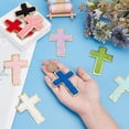 thumbnail image 3 of 1 Set 18Pcs 9 Colors Cross Patches Iron on Cross Chenille Patch Decorative Sew on Repair Embroidered Appliques for Clothes Hats Backpacks Vests Jacket DIY Crafts Decorations, 3 of 7