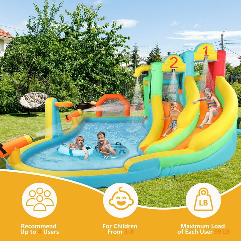 Water Bounce House KOTEK Inflatable Water Slide Park Bouncy