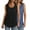 Black2, variant on Lmnyox 2 Pack Summer Tank Tops for Women Crew Neck Sleeveless Basic Shirts Loose Casual Blouses