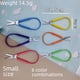 thumbnail image 4 of Tijeras elásticas de anillo automático, conjunto multicolor, tijeras de anillo de herramienta grandes y pequeñas, 4 of 5