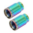 thumbnail image 1 of Bike Valve Caps, Ti Alloy Bike Tire Air Valve Stem Cap Cover with Rubber Rings for Mountain Road Bike, 1 of 7
