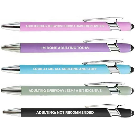 Or Something Set of 5 Pens Gift Funny Adulting (Set A)