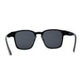 thumbnail image 4 of Gentlemans Fashion Rectangle Keyhole Retro Horn Rim Sunglasses Shiny Black, 4 of 4