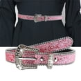 thumbnail image 2 of Subculture Adjustable Rhinestone Belt Woman Full Sequins Waist Belts Cowgirl Girls Belt for Jeans Skirt, 2 of 9