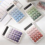 TTJ Calculator Desk Calculator Basic Standard Calculators Mini Digital Desktop Calculator with 10-Digit LCD Display- Calculator Pocket Size for Home