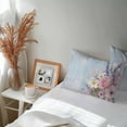 thumbnail image 7 of Waterproof Throw Pillow Covers Set of 2, 20x12 Inch Spring Pink Flower Decorative Pillowcases Outdoor Pillow Slip Cushion Covers Set for Couch Tent Lavender Botanical Blue Wood Board, 7 of 7