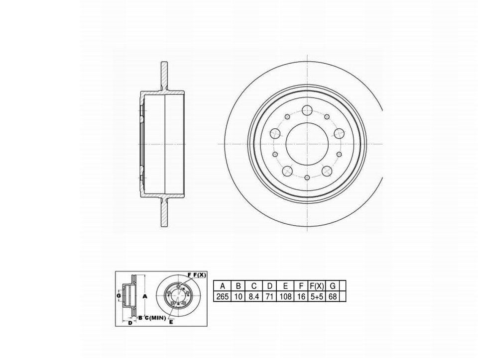 Winstop Brake Rotor, Rear WS228646, Volvo 940 1995