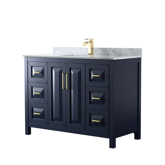 Wyndham Collection Wcv252548sunsmxx Daria 48" Free Standing Single Vanity Set - Blue
