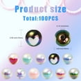 thumbnail image 2 of 100Pcs 16mm Acrylic Round with Heart Pattern Opaque Bubblegum Beads for Jewelry Making, 2 of 7