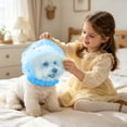 thumbnail image 4 of Pet Mesh Head Cover– Breathable Anti-Eating Hood for Cats & Dogs – Adjustable Outdoor Safety Snood for Walking & Travel(Blue), 4 of 5