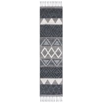 SAFAVIEH Natura Rebecca Southwestern Runner Rug, Charcoal/Ivory, 2'3" x 9'