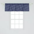 thumbnail image 2 of Ambesonne Navy Blue Valance Pack of 2, Marine Knots Pattern, 54"X18", Dark Blue White, 2 of 4
