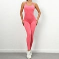 thumbnail image 3 of WMTBSRSW Workout Jumpsuits for Women Tummy Control Backless Cross Strap One Piece Workout Bodysuit Yoga Pilates Outfits, 3 of 5
