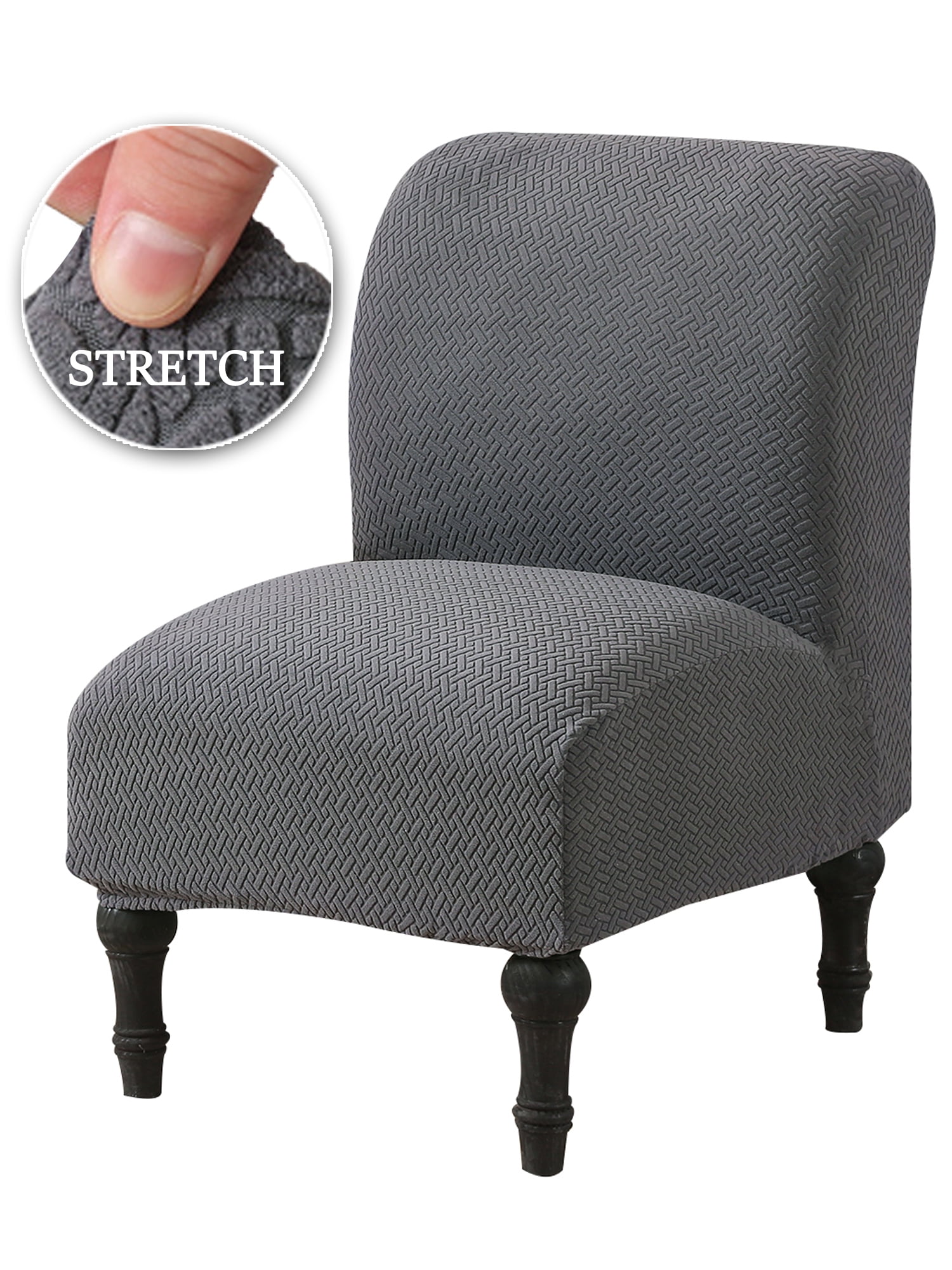 KBOOK Armless Accent Chair Cover Slipcover Jacquard Large Size Accent