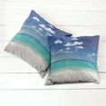 thumbnail image 6 of Ambesonne Tropical Throw Pillow Cover 2 Pack, Summer Beach Coast, 16", Blue Turquoise White, 6 of 7
