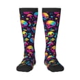 thumbnail image 2 of Lsque Skull rainbow color mushroom Printed Crew Socks Men's Women's LightWeight Thin Casual Calf Socks ,Knee High Socks,Cotton Socks, 2 of 9