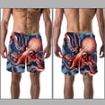 thumbnail image 3 of luoweisi Men's Beach Shorts Quick Dry Swim Trunks with Mesh Lining Octopus XL, 3 of 5