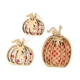 thumbnail image 2 of Wooden Pumpkin Fall Decorations Set of 3 Seasonal Home Decor for Thanksgiving Harvest Kitchen Tabletop, 2 of 9