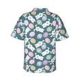 thumbnail image 3 of Daiia Cute Rabbit Easter Hawaiian Shirt for Men Gentle Cotton Regular Short Sleeve Casual-3X-Large, 3 of 9