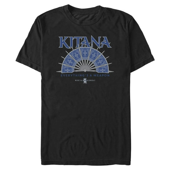 Mens Mortal Kombat II Kitana Steel Fan Everything Catchphrase T Shirt