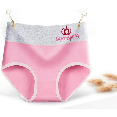 GZWYHT Hipster Panties Clearance Cotton Underwear Women Fashion Cotton Underwear Middle Waist Abdomen Patchwork Underpants Pants High Waisted Underwear Womens Underwear Seamless Underwear Pink L