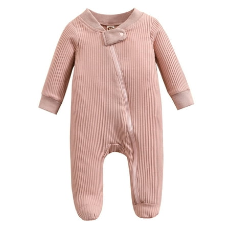 

KI-8jcuD Baby Girls Clothing Sets Boys Girls Long Sleeve Ribbed Solid Color Zipper Romper Bodysuits Baby Girl Dresses 6-12 Months Girls Romper Size 6 Easter Romper Toddler Girl Clothes 12 Month Old