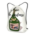 thumbnail image 3 of XMXT Waterproof Gym Bag, Flat Style Wine Bottle Print Drawstring Backpack for Men, s White, 3 of 8