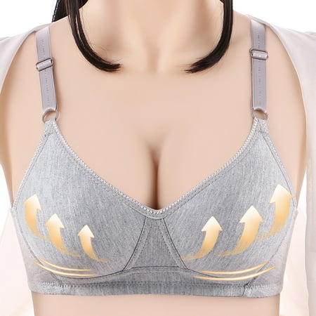 Blczomt Comfortable Bralettes for Women No Underwire Gray Push Up Balconette Bra
