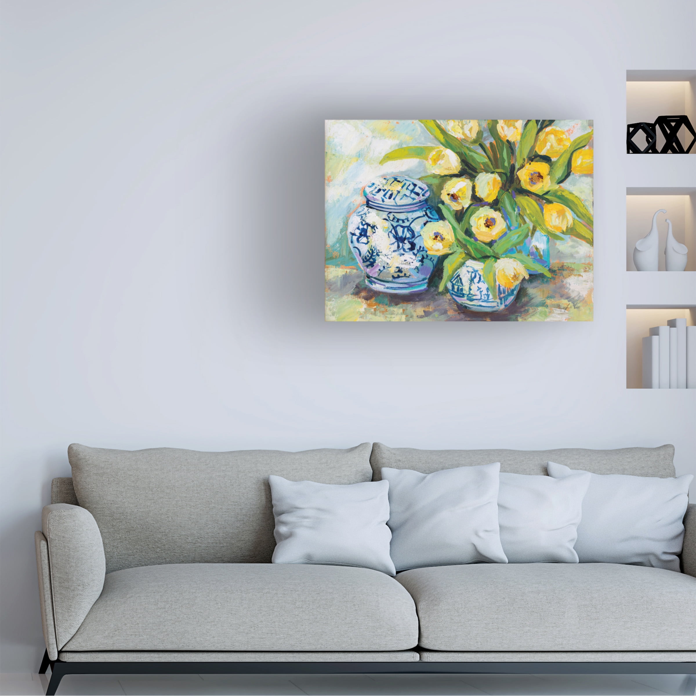 Jeanette Vertentes 'Tulips Chinoiserie' Canvas Art