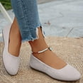 thumbnail image 5 of Xfvqtps Womens Solid Color Loafers Casual Flat Shoes Fashion Versatile Round Toe Slip on Comfortable Everyday Wear Beige, 5 of 9