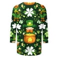 thumbnail image 4 of SELONE 3/4 Pullover Tops Womens St. Patricks Day 3/4 Sleeve Crewneck Pullover Patterned Sweatshirt Loose Outerwear, 4 of 5