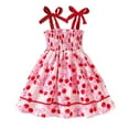 thumbnail image 1 of FYDUU Robe Florale pour Filles Robe Sans Manches pour Fête de Vacances Vêtements Imprimés Robe de Danse Mode Plage Robe d'Été pour 3-4 Ans, 1 of 6