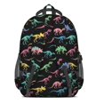 thumbnail image 3 of Dinosaur and Skeleton Black Pattern Cute School Backpack Bag with Padded Back and Adjustable Shoulder Straps 16.9 X 12.6 X 5.9 Inches, 3 of 5