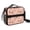 Beige and Pink, variant on Football Field Green Pattern Insulated Lunch Bag with Shoulder Strap and Bottle Holder,Bento School Lunch Bag Box,11x9.5x3.5 Inches