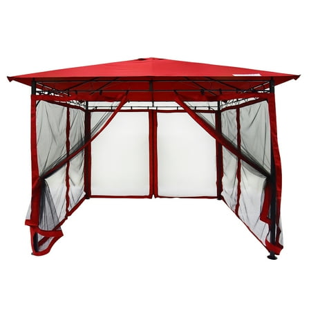 Quictent 10x10 Gazebo Canopy with Mosquito Netting Screened Garden Gazebo Canopy Soft top for Deck, Patio and Backyard Waterproof (Best Way To Keep Mosquitoes Away From Patio)