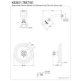 thumbnail image 5 of Kingston Brass KB2631BXTSO Metropolitan Single-Handle Pressure Balanced Shower Faucet, Trim Only, Polished Chrome, 5 of 7