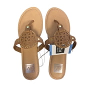 DV Dolce Vita Ladies Comfortable Stylish Gionna Everyday Flat Sandal (Tan, Size 8)