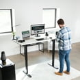 thumbnail image 4 of VIVO Electric 71” x 30” Stand Up Desk Workstation, White Top, Black Frame, 4 of 8