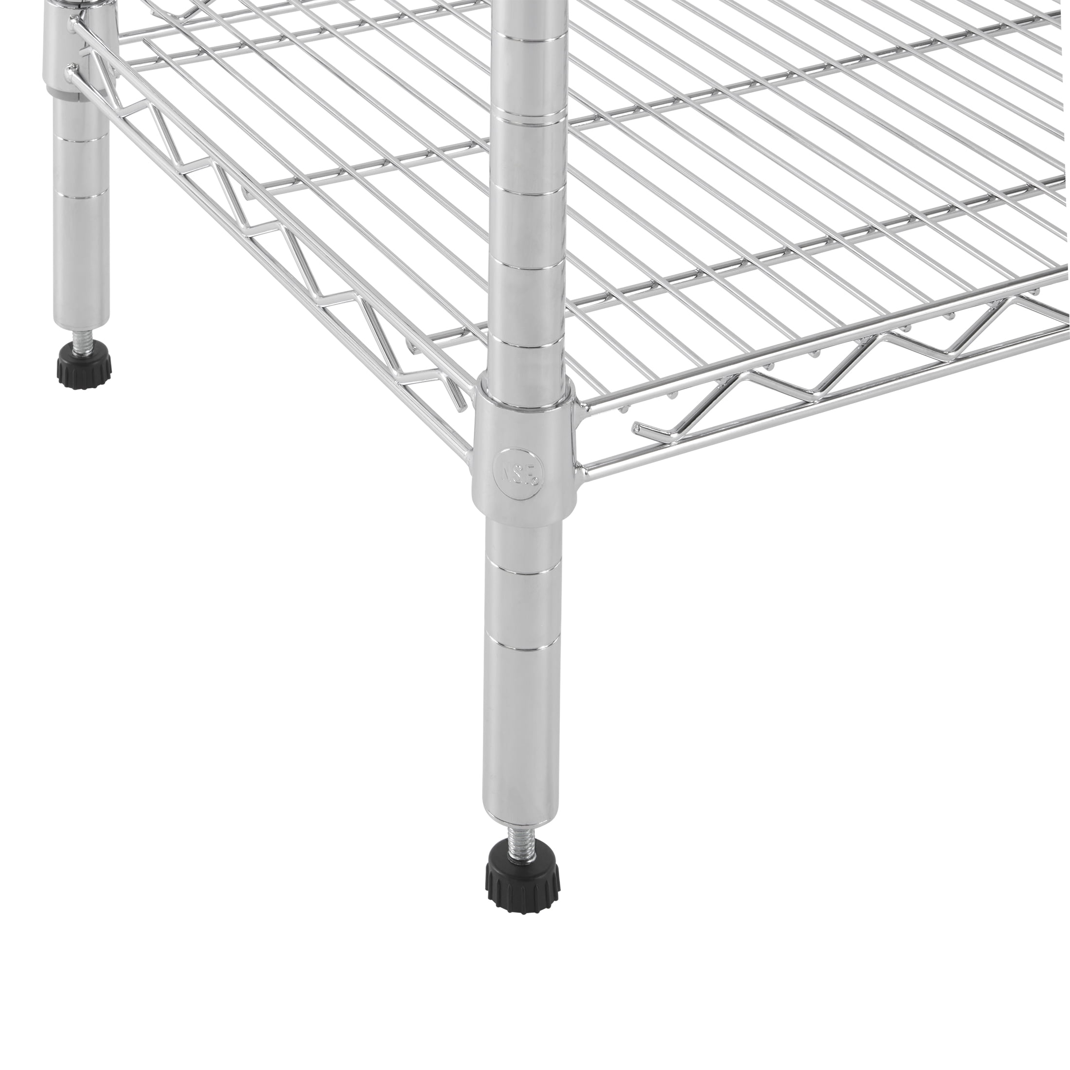 (3 pack) Hyper Tough 5-Tier Multipurpose Wire Shelving Rack, Chrome Color, 3000lbs Load Capacity