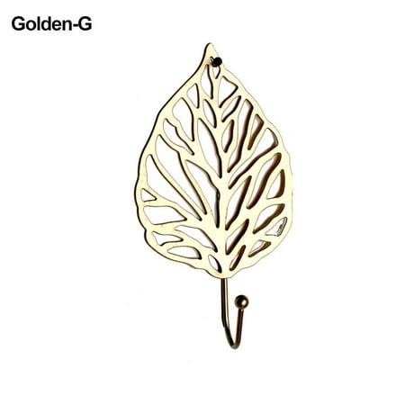 

Gold/Green Hanging Storage Rack Wrought Iron Hook Wall Hanging Creative Leaf Shape Nordic Style Home Bathroom Decor 2021 1pc