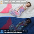 thumbnail image 3 of Catalonia Mermaid Tail Blanket Glow in the Dark , Toddler Kids Girls Women Fleece Fish Scales Pattern Sleeping Bag, Mermaid Throw Blanket Gift 60"X50", 3 of 6